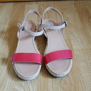Corso Como Espadrilles Sandals  red and tan 7.5